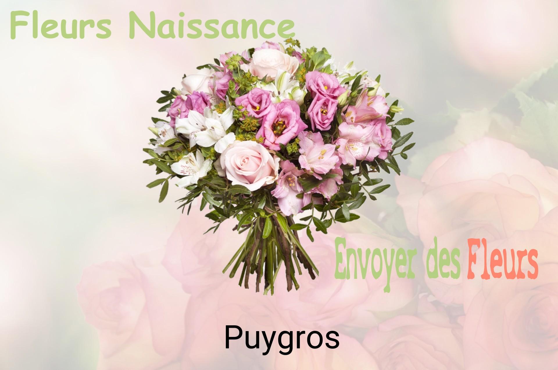 Bouquet de fleurs de naissance livré à Puygros